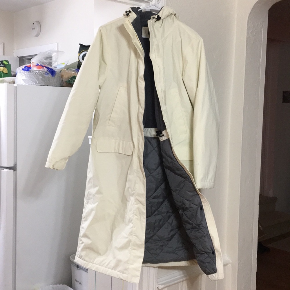Long White Lands’ End Winter Coat
